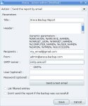 Email report parameterization